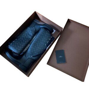 Coach Tristee Monogram Print Rubber Knee High Rainboots